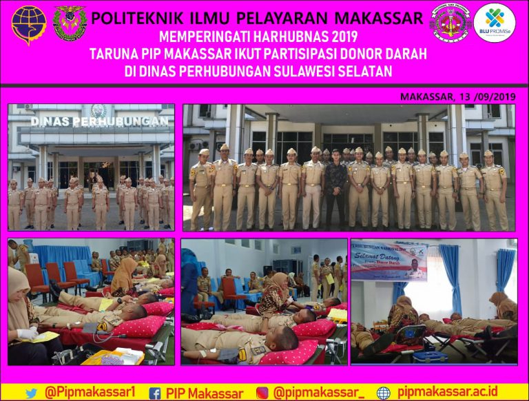 Harhubnas Tahun 2019, Partisipasi PIP Makassar Dalam Donor Darah